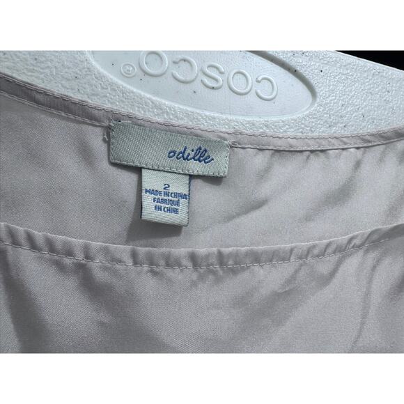 "ODILLE" 100% Silk Shift Dress Striped Pastes SZ 2  Summer Dress Casual Light - Picture 4 of 8